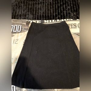 Jones New York Collection Ponte Knit Midi Pencil Skirt Sz M Black Pull-On